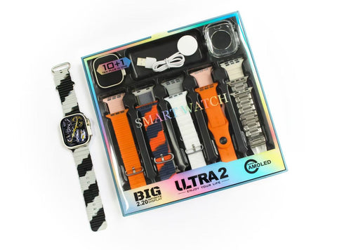 Ultra 10 Smart Watch With 10 Straps and Free Watch Protector