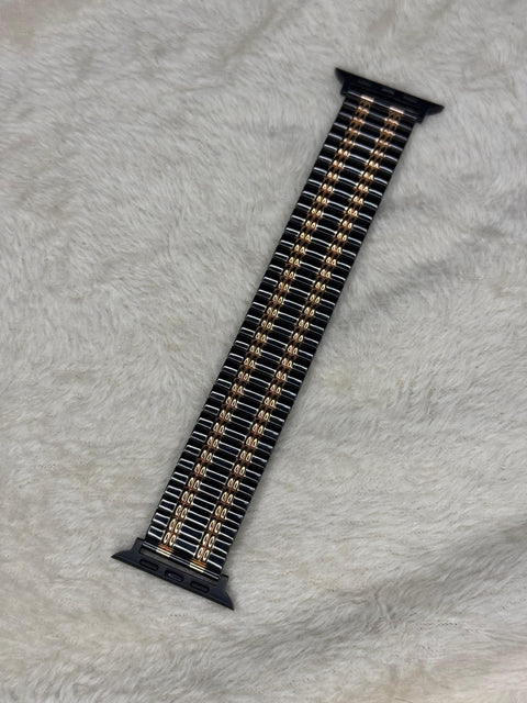 Stainless steel strechable chain strap with 1 year colour warranty